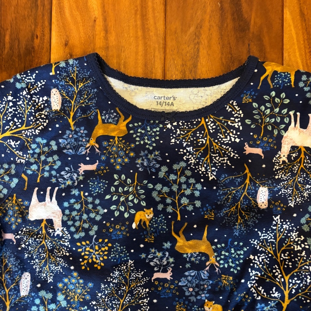 Carter’s sz 14 Pajama set- 2 tops /2 bottoms - Picture 4 of 7